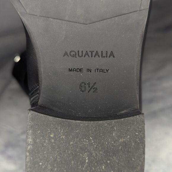 Aquatalia Black Leather Nerina Knee High Tall Riding Boot in Black, Size 6.5 - Picture 14 of 14